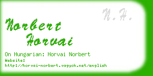 norbert horvai business card
